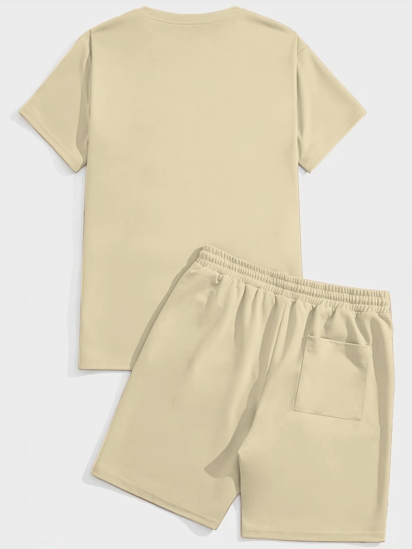 2Pcs Trendy Outfits For Men, Casual Crew Neck Short Sleeve T-shirt And Shorts Set For Summer, Men's Clothing Vacation Workout - Lena & Miles Exquisite Boutique LLC.