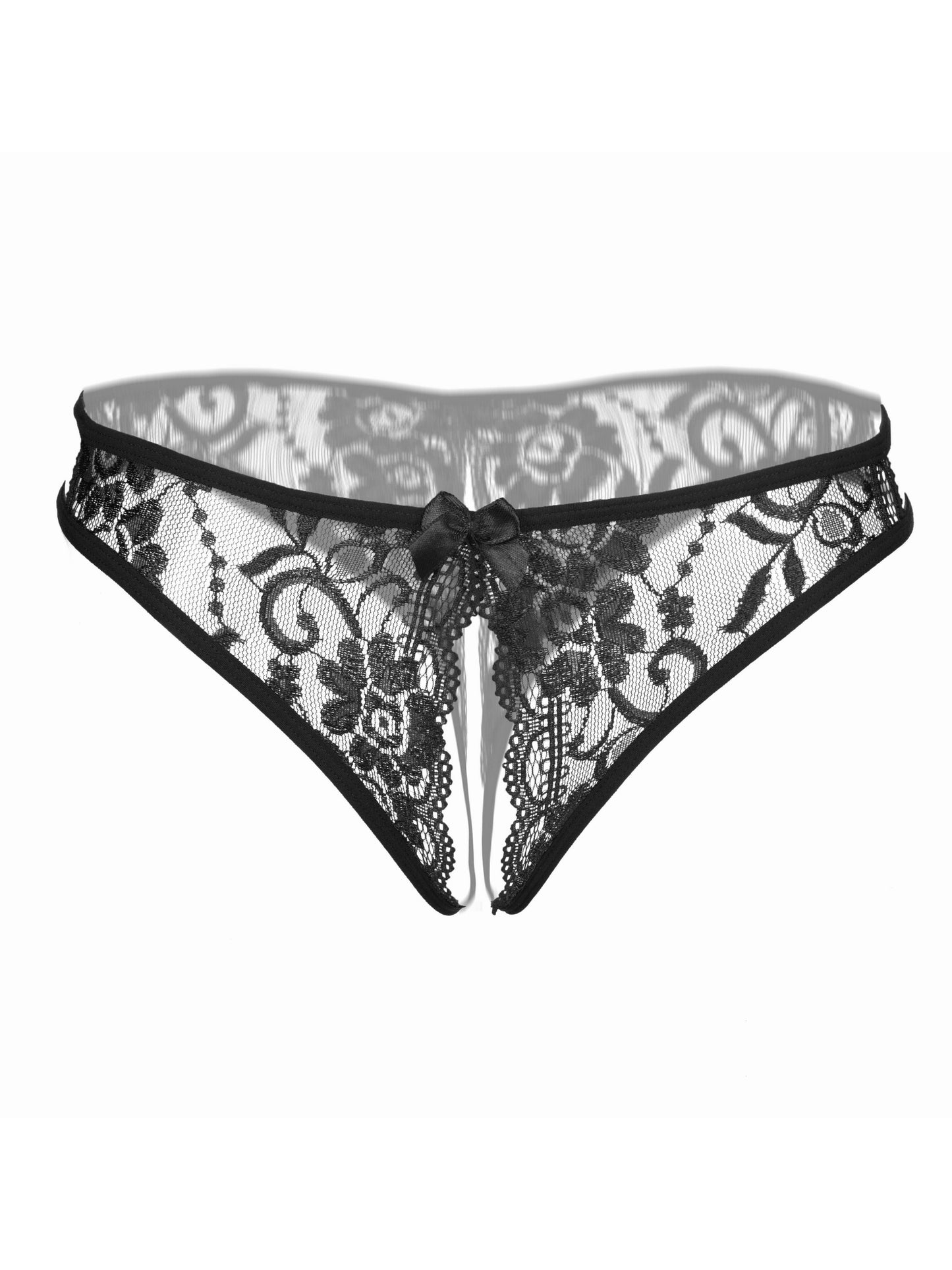 1/6 pcs Exquisite Floral Lace Mesh Thongs - Hollow Out Open Crotch Design, Breathable, Comfortable, Sexy Women's Lingerie & Underwear for Romantic Nights - Soft, Stretchy, and Delicate Fabric - Lena & Miles Exquisite Boutique LLC.