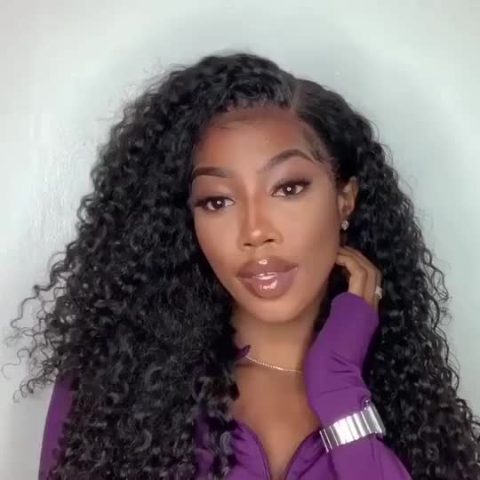 150% 13x4 Human Hair Wig Deep Wave Frontal Wig 10-30 Inch 13x4 Lace Front Wig HD Transparent Human Hair Wigs For Women Brazilian Pre Plucked Hair Wigs - Lena & Miles Exquisite Boutique LLC.