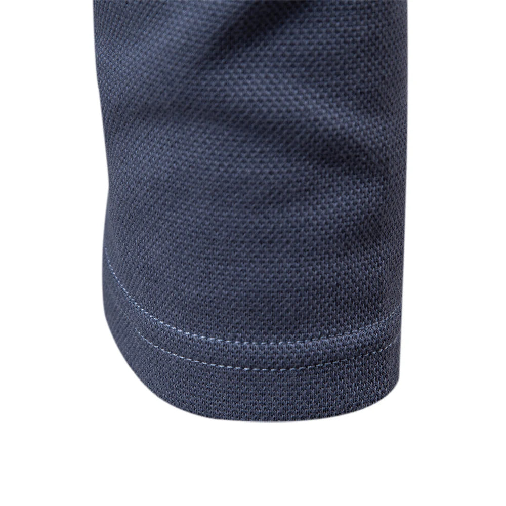 AIOPESON Embroidery Polo Shirt for Men Fashion Neck Turn Down Collar Mens Casual Social Polo Shirts Luxury Golf Shirt - Lena & Miles Exquisite Boutique LLC.