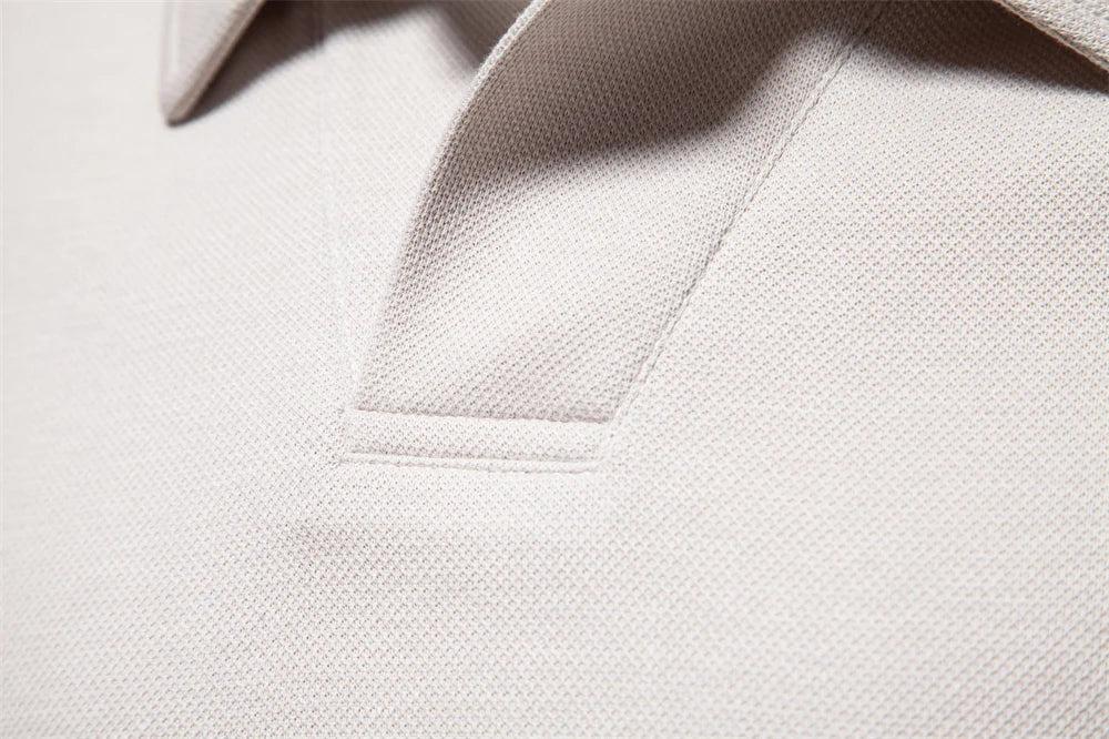 AIOPESON Embroidery Polo Shirt for Men Fashion Neck Turn Down Collar Mens Casual Social Polo Shirts Luxury Golf Shirt - Lena & Miles Exquisite Boutique LLC.