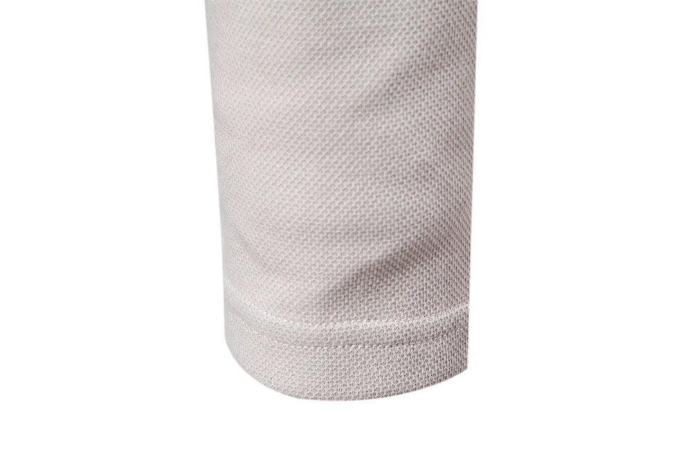 AIOPESON Embroidery Polo Shirt for Men Fashion Neck Turn Down Collar Mens Casual Social Polo Shirts Luxury Golf Shirt - Lena & Miles Exquisite Boutique LLC.